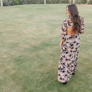 Hello molly black & brown maxi dress